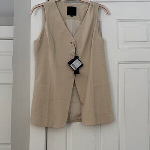 Beige Sleeveless Women's Vest